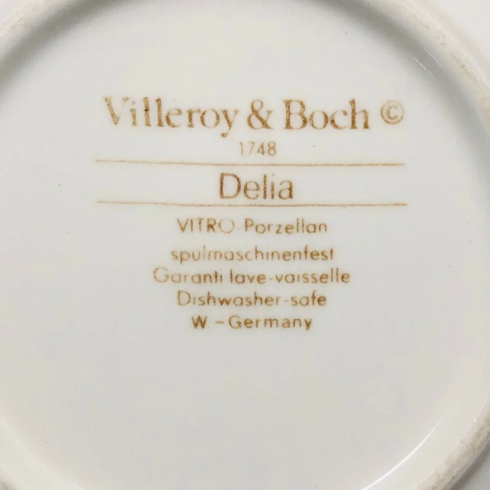 Villeroy & Boch Delia Fruit Berry Bowl‎ White Blue Floral Germany 6